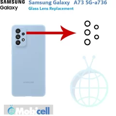 شیشه لنز دوربین سامسونگ samsung galaxy A73 5G-a736